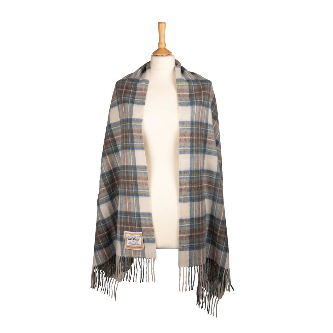 Muted Dress Stewart Tartan Woollen Stole