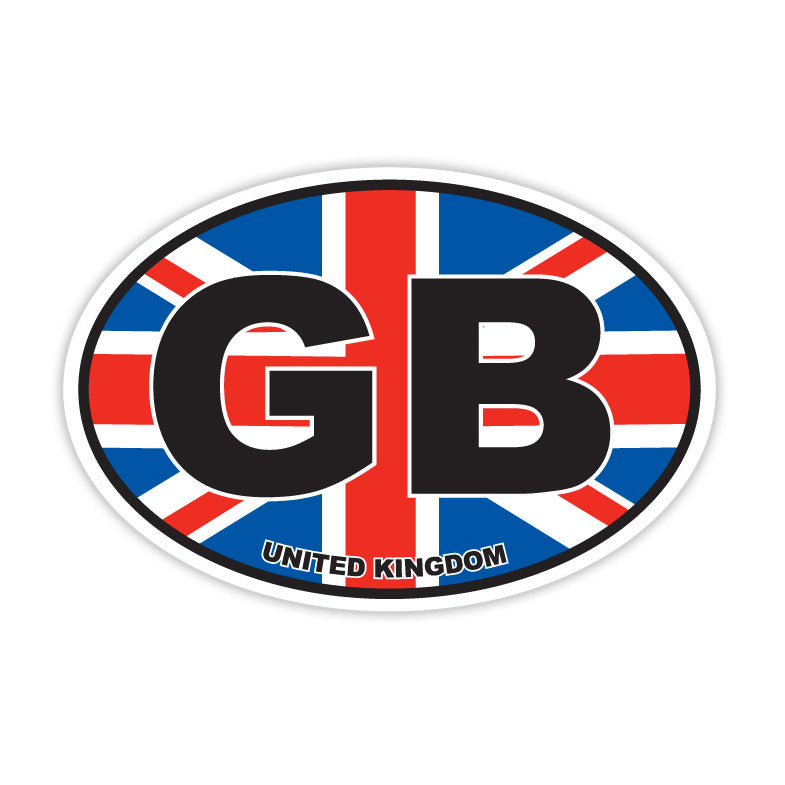 Oval GB Union Jack Car Bumper Sticker