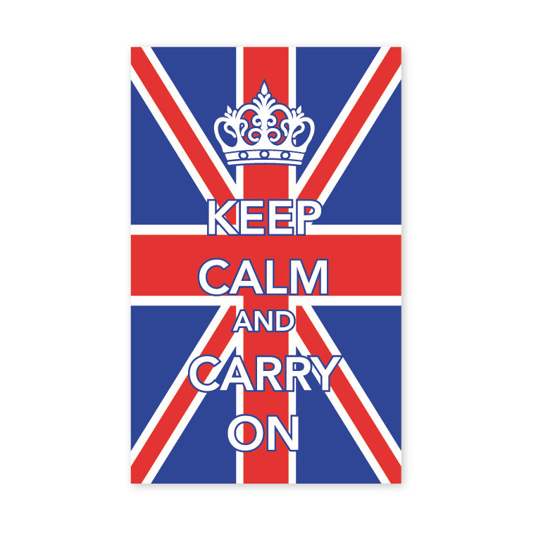 Keep Calm and Carry On Union Jack Sticker