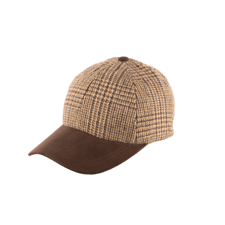 Heritage Traditions Tweed Suede Baseball Cap - Wool Mix Tweed Hat