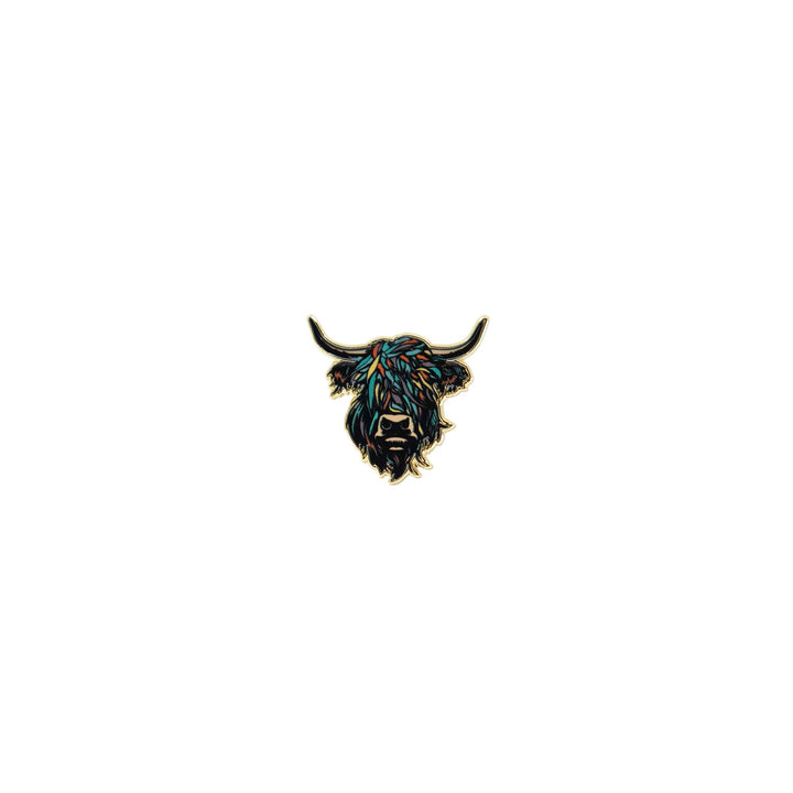 The Heilan Coo Enamel Pin Badge