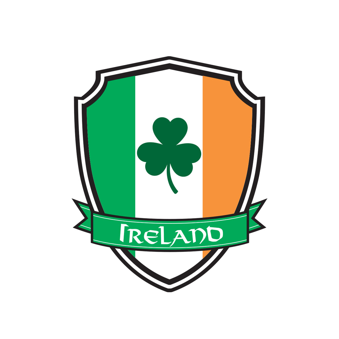 Ireland Tricolour Shamrock Shield Patch