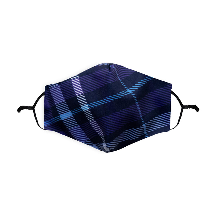 Blue Tartan Printed Face Mask