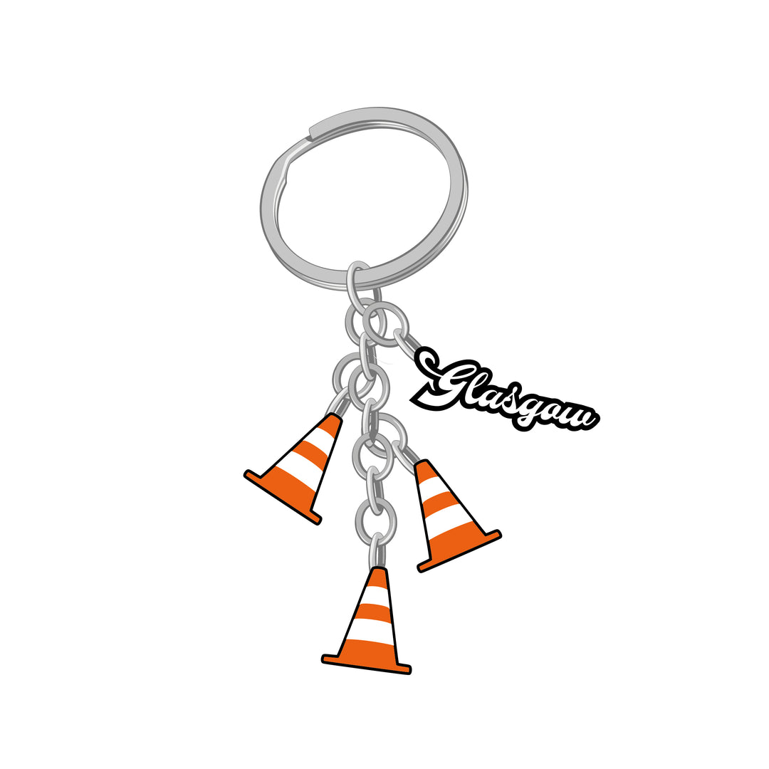 Big City Glasgow Traffic Cone Multi Keyring