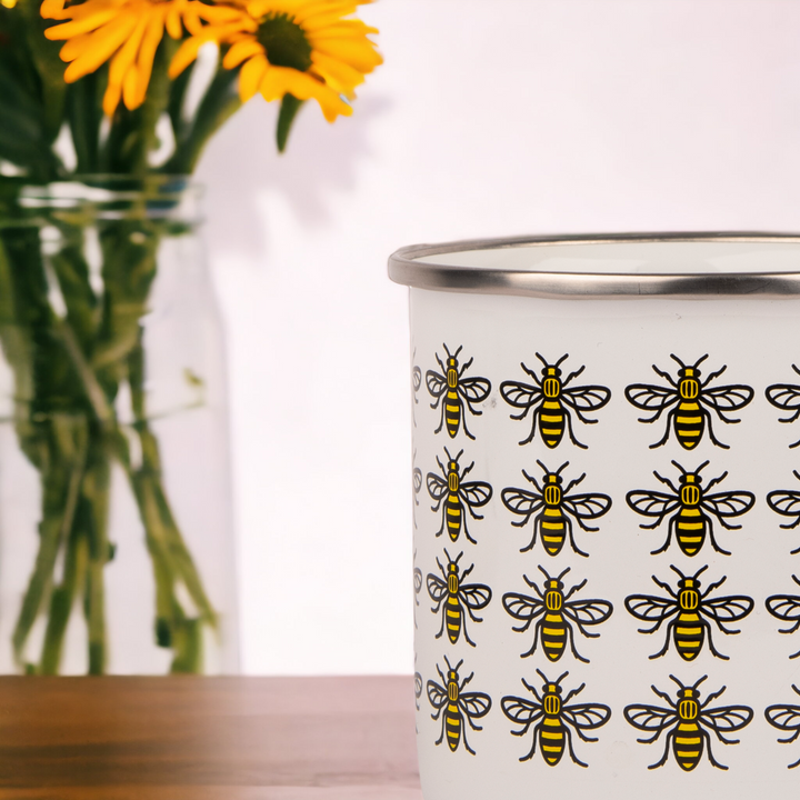 Big City Manchester Bee Enamel Mug