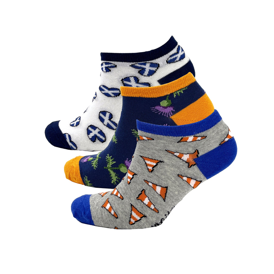 Big City Glasgow Trainer Socks 3 Pack