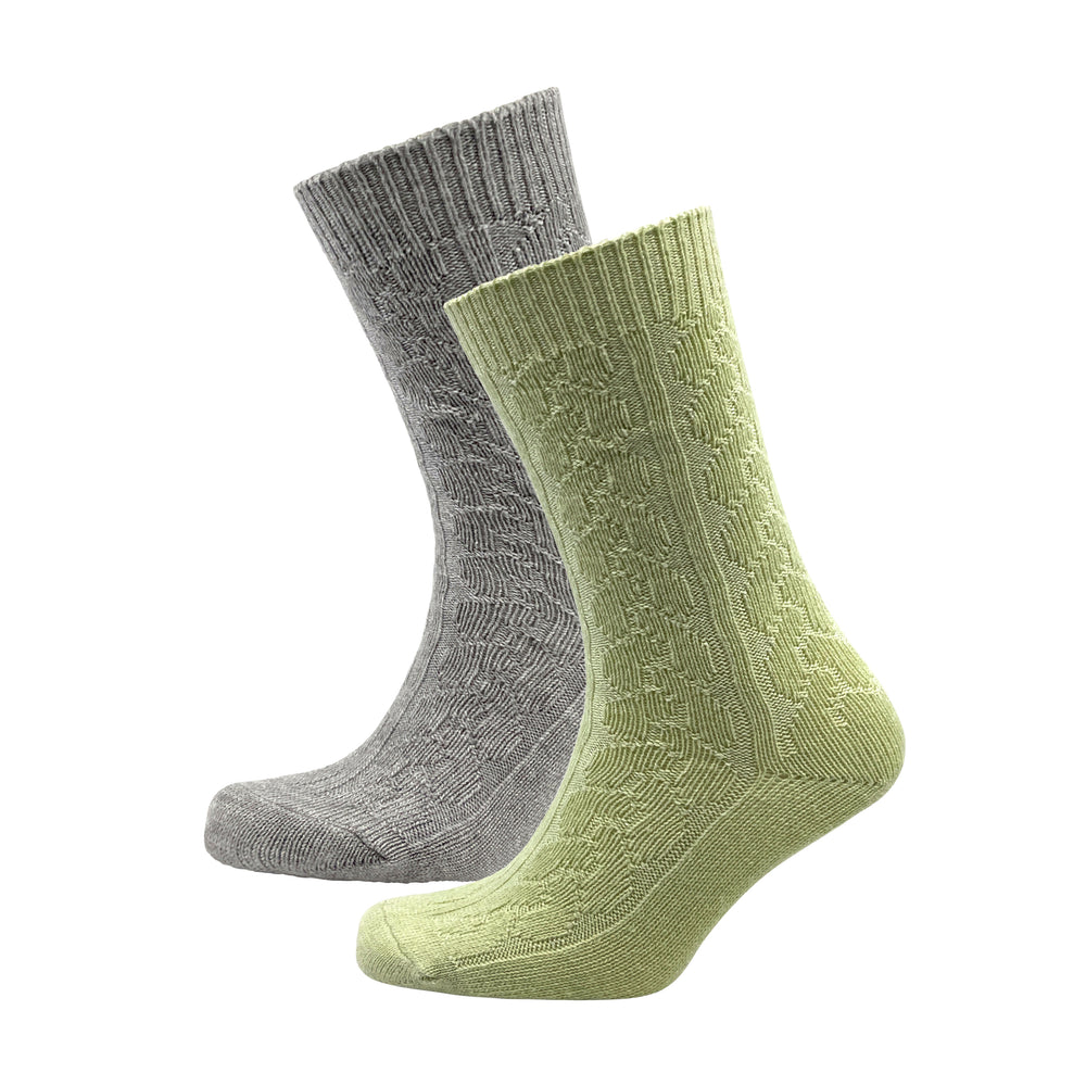 Discover Elegance and Comfort: Aran Cable Cashmere Blend Socks