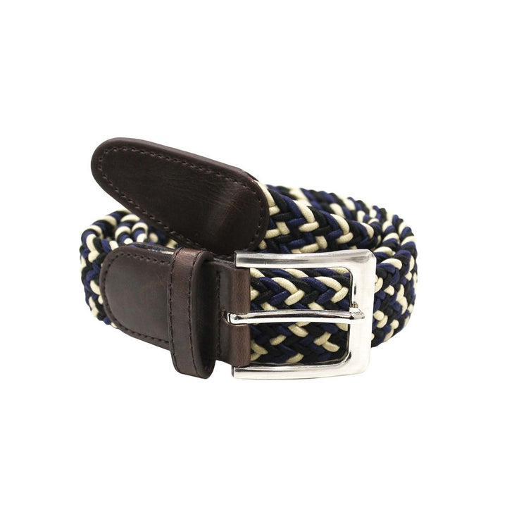 Heritage Braid Belt - Green Brown Mix