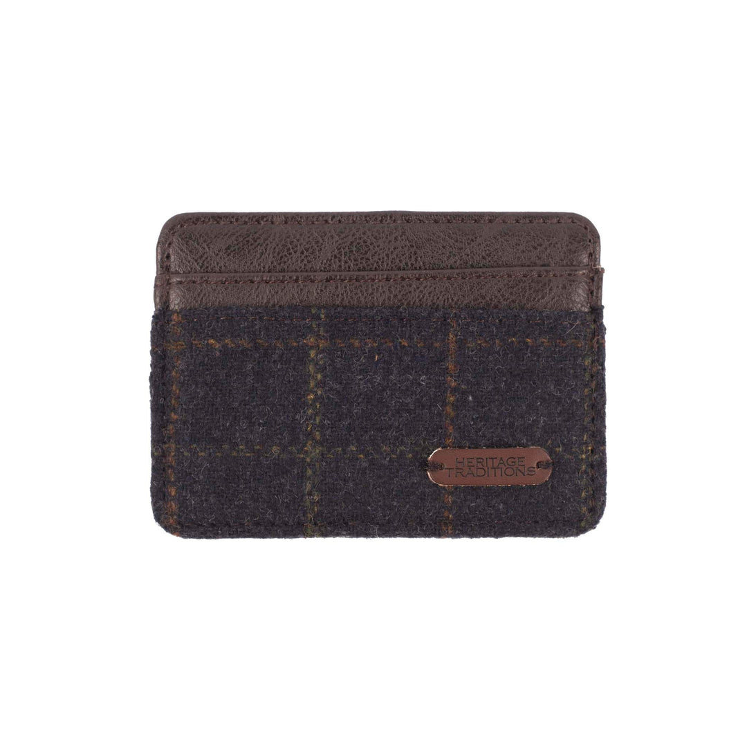 Tweed Card Holder - Blue Box Check