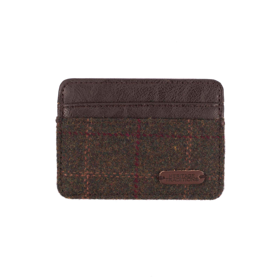 Tweed Card Holder - Green Box Check