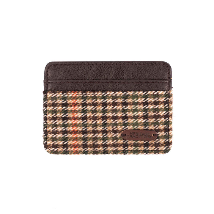 Tweed Card Holder - Camel Houndstooth