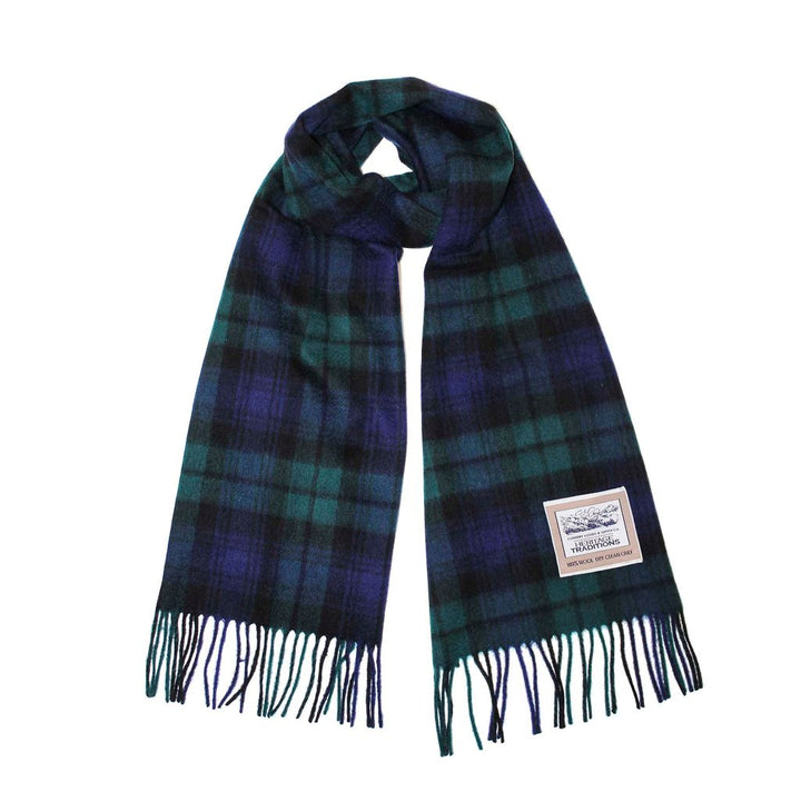 Pure Wool Check Scarf - Lindsay - 100% Wool