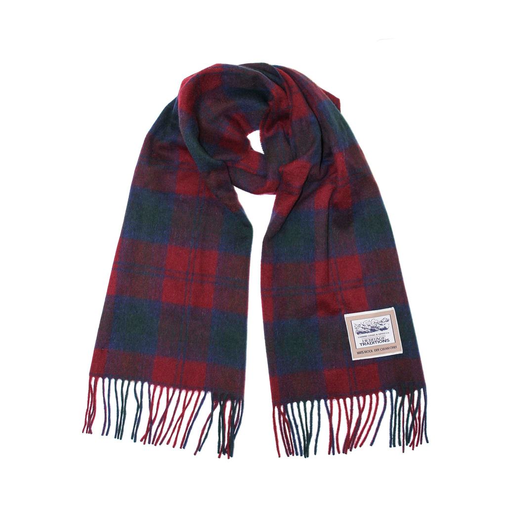 Pure Wool Check Scarf - 100% Wool