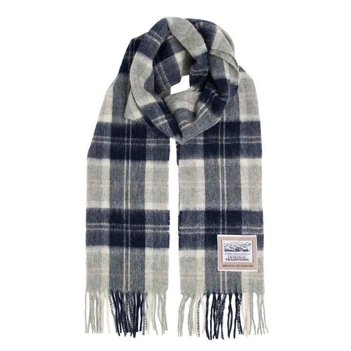 Pure Wool Check Scarf - Bannock Tartan - 100% Wool