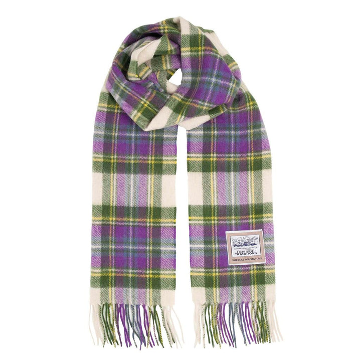 Pure Wool Check Scarf - Heather Tartan - 100% Wool