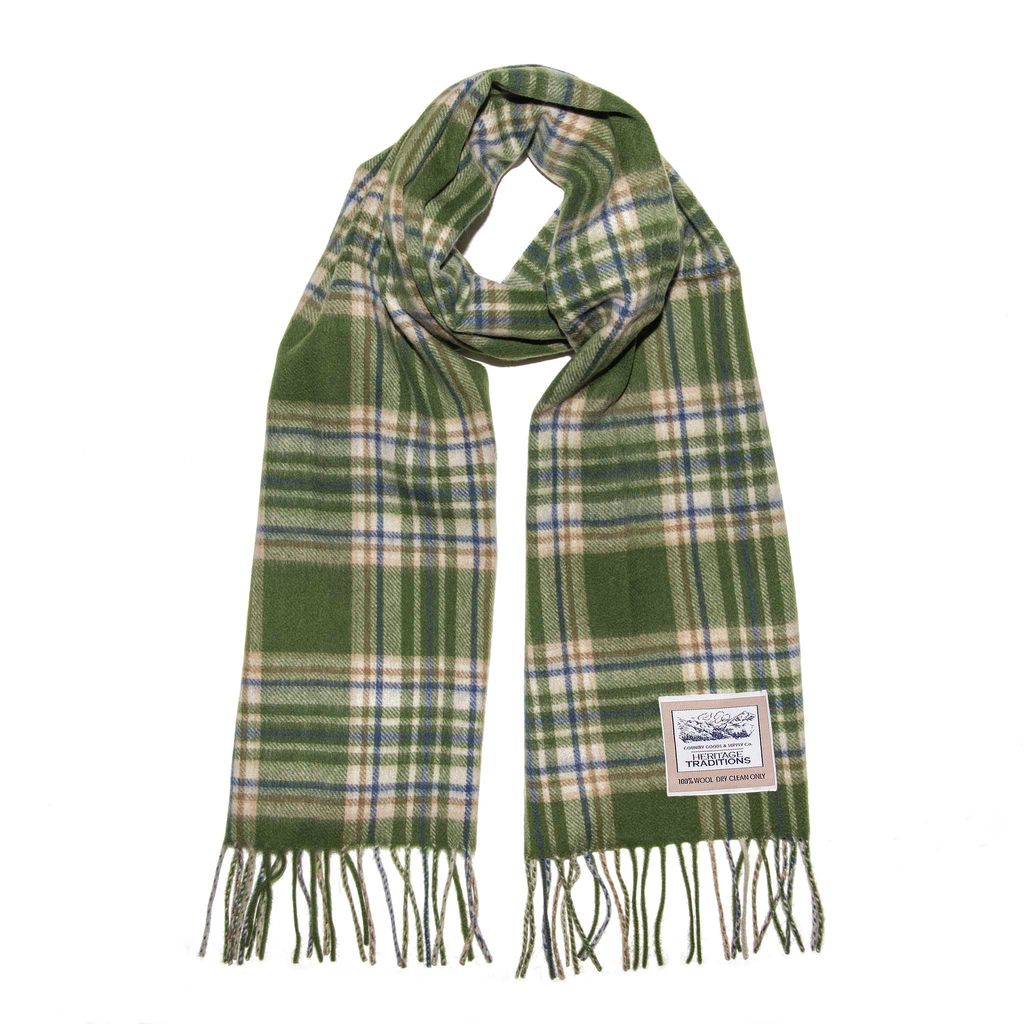 Pure Wool Check Scarf - 100% Wool