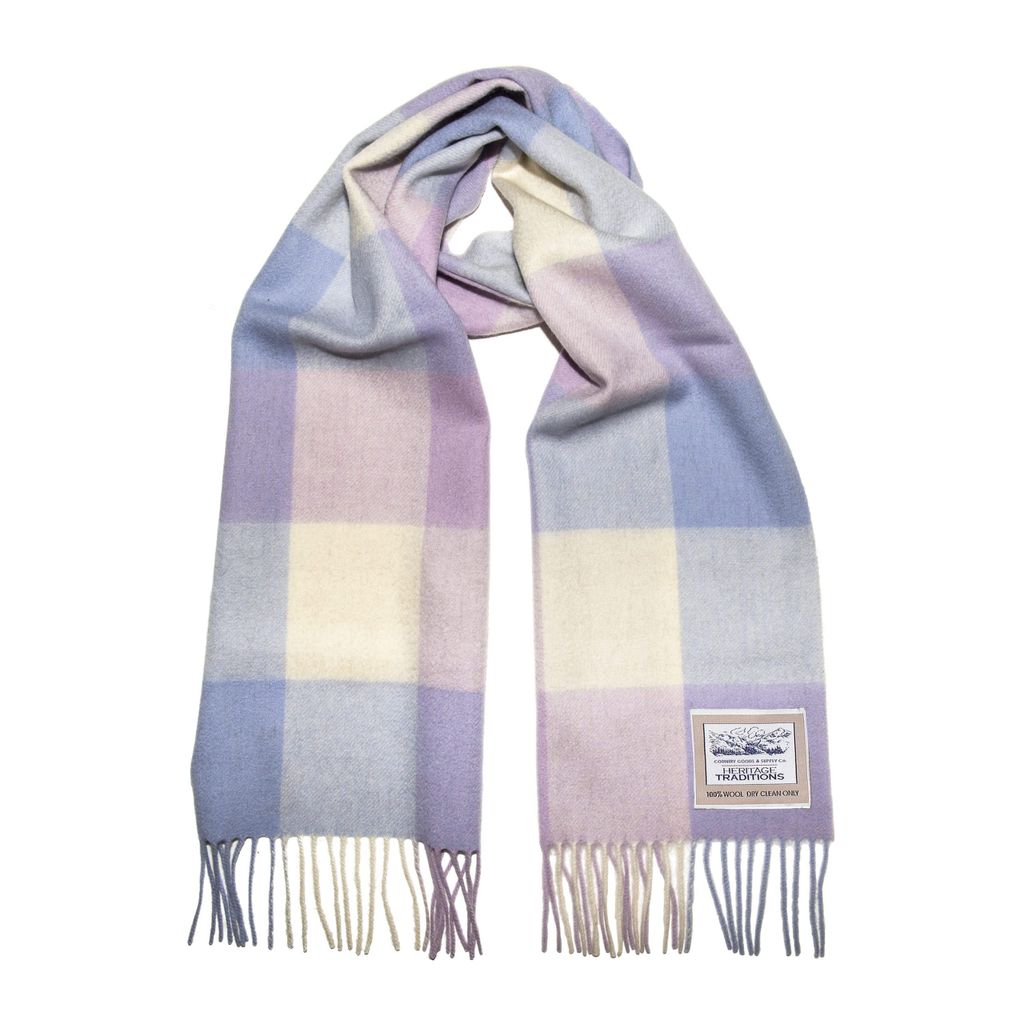 Pure Wool Check Scarf - 100% Wool