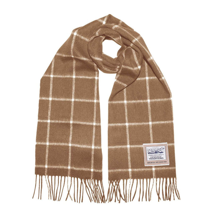 Pure Wool Check Scarf - Black Watch - 100% Wool