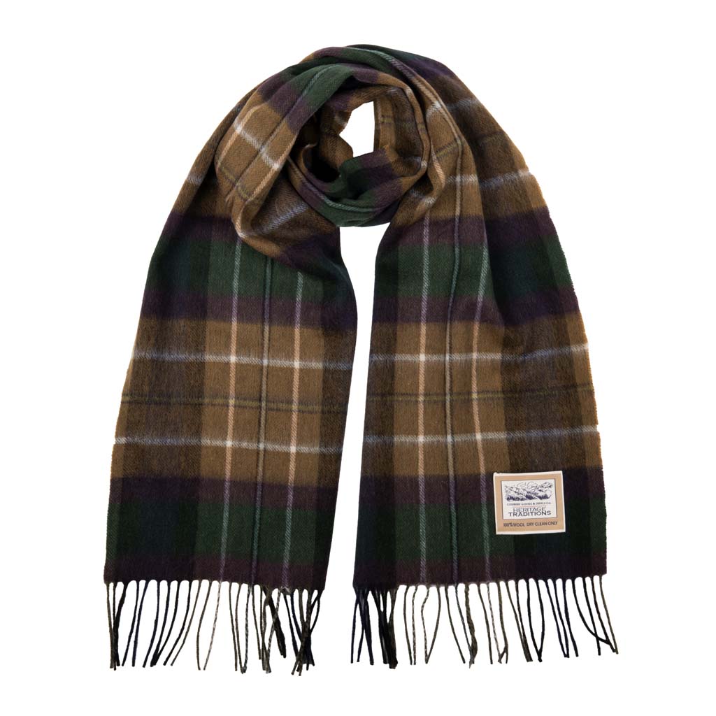 Pure Wool Tartan Check Scarf