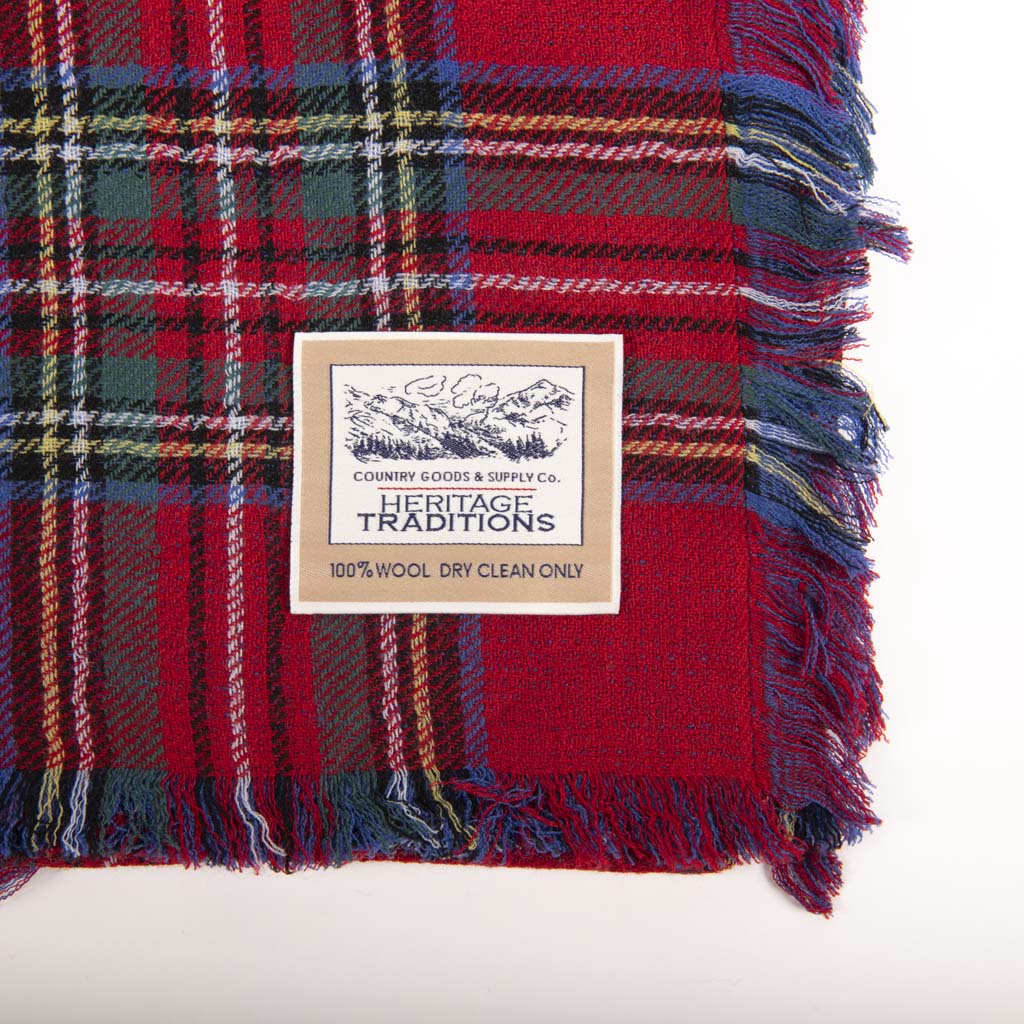 Lightweight Reversible Tartan Merino Scarf