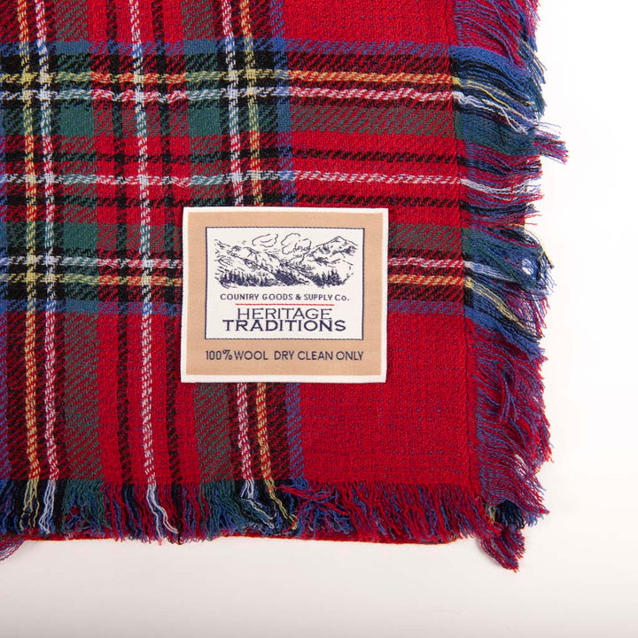 Lightweight Reversible Tartan Merino Scarf