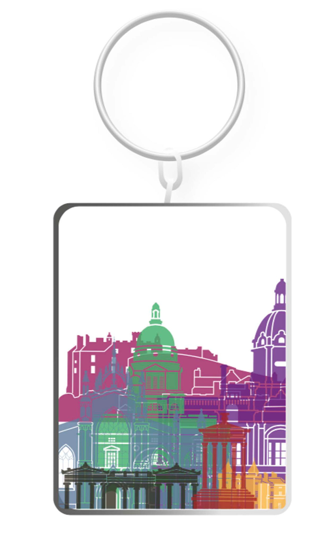 Edinburgh Skyline Double Sided Keyring