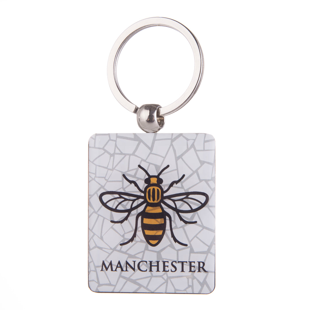 Manchester Bee Double Sided Keyring