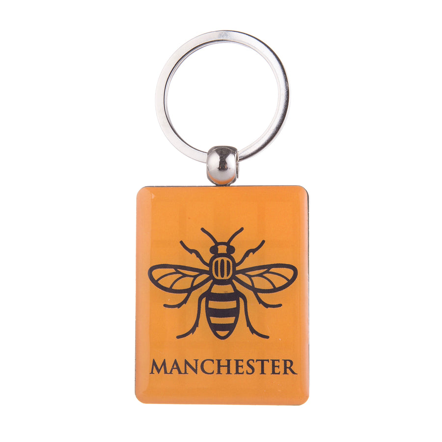 Manchester Yellow Bee Double Sided Keyring