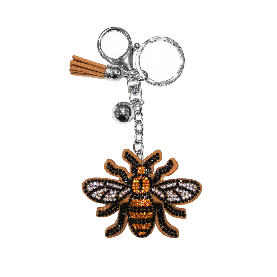 Manchester Bee Diamante Keyring