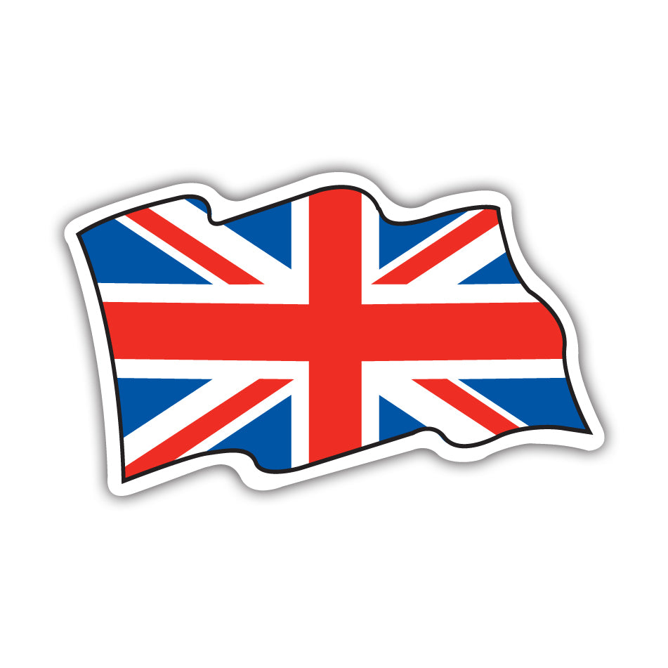 Wavy Union Jack Flag Sticker