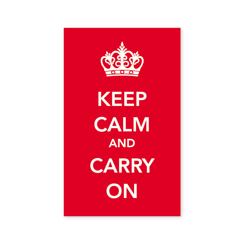 Keep Calm And Carry On Sticker