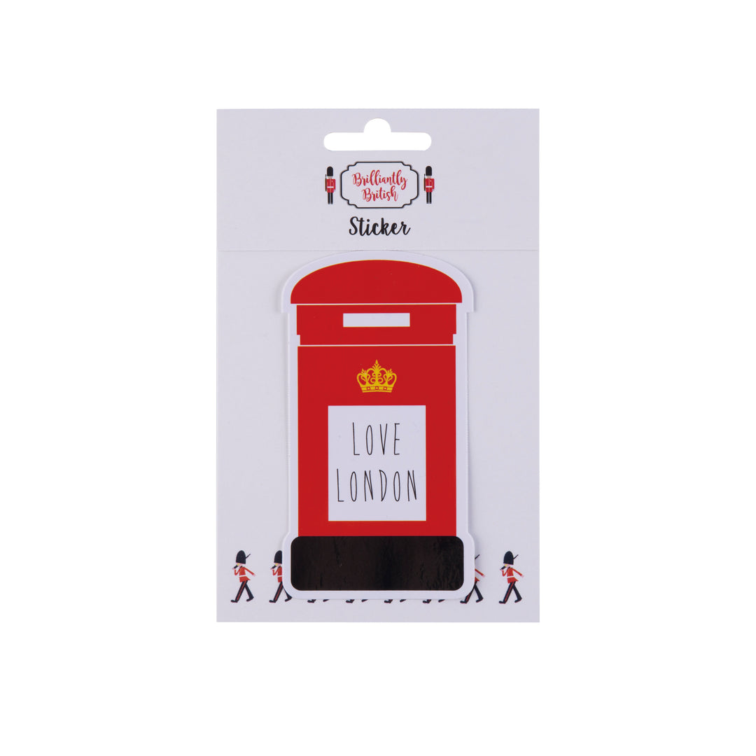 Brilliantly British -  Post Box Sticker