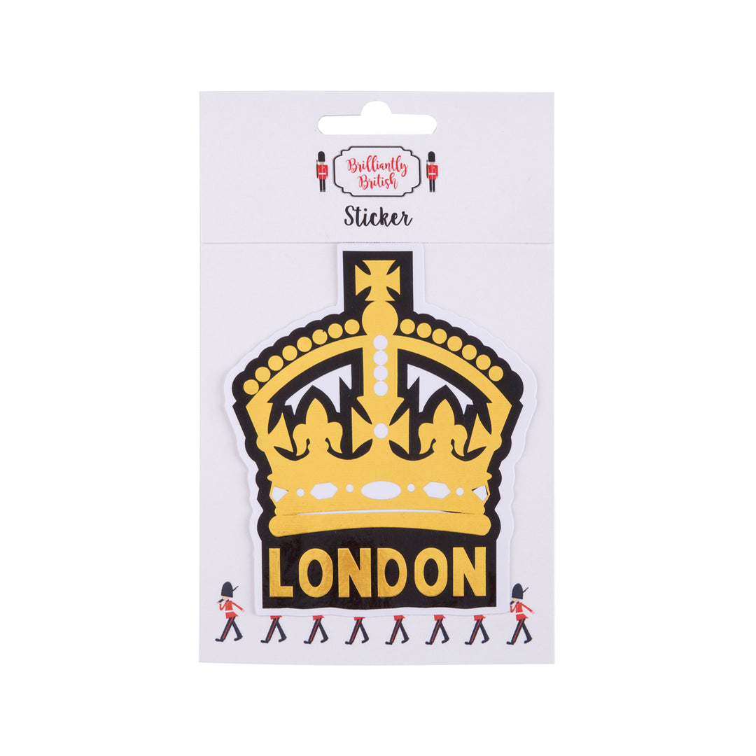 Brilliantly British London Crown Sticker - Show Your British Pride