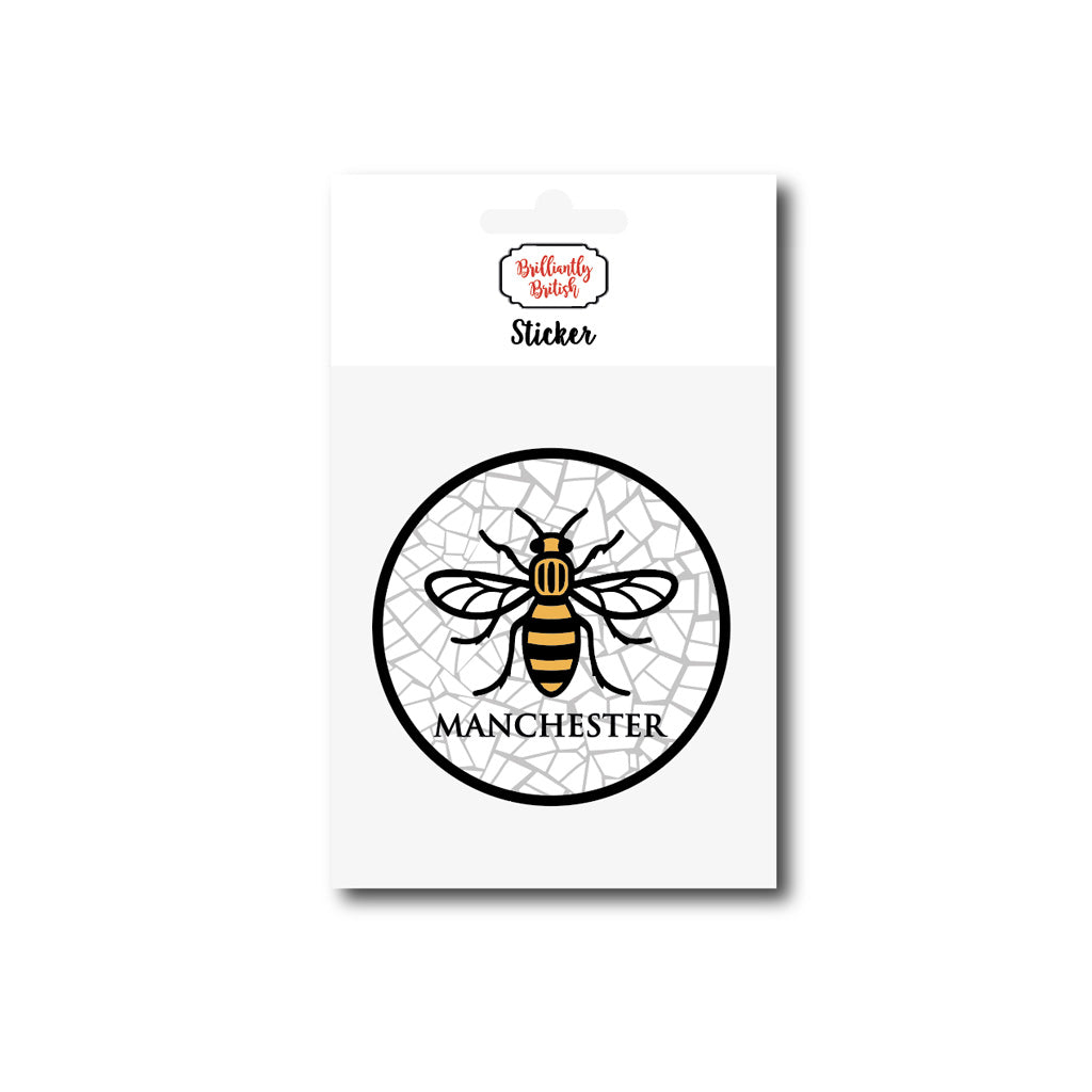 Manchester Bee Round Sticker