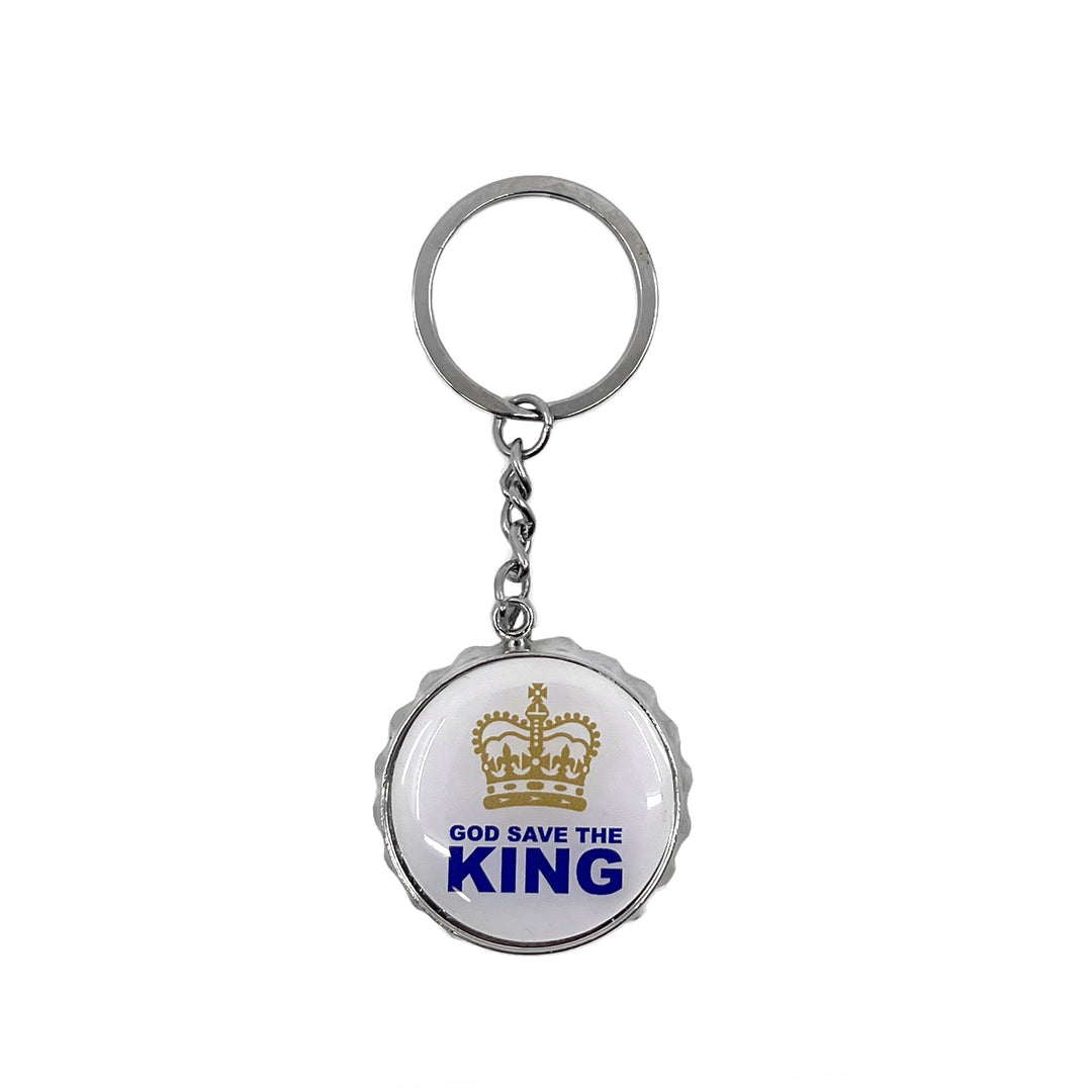 God Save The King Bottle Cap Keyring