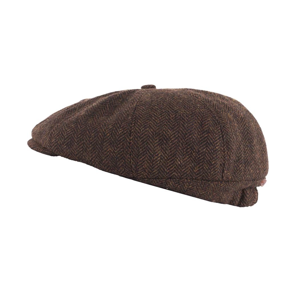 Tweed Baker Boy Cap - Grey - Peaky Blinders Hat, Newsboy