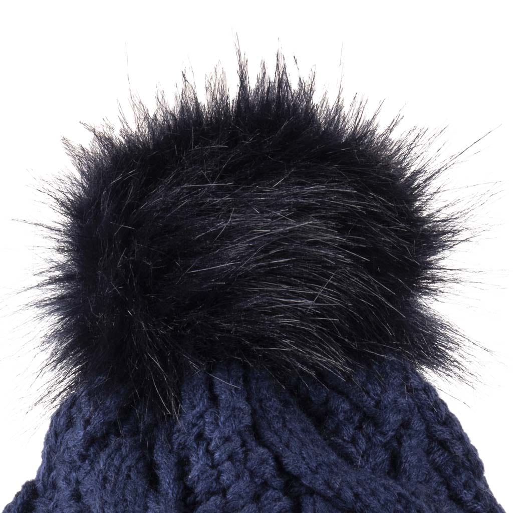 Stay Cozy & Chic with Aran Cable Pom Pom Hat | Traditional Cable Knit