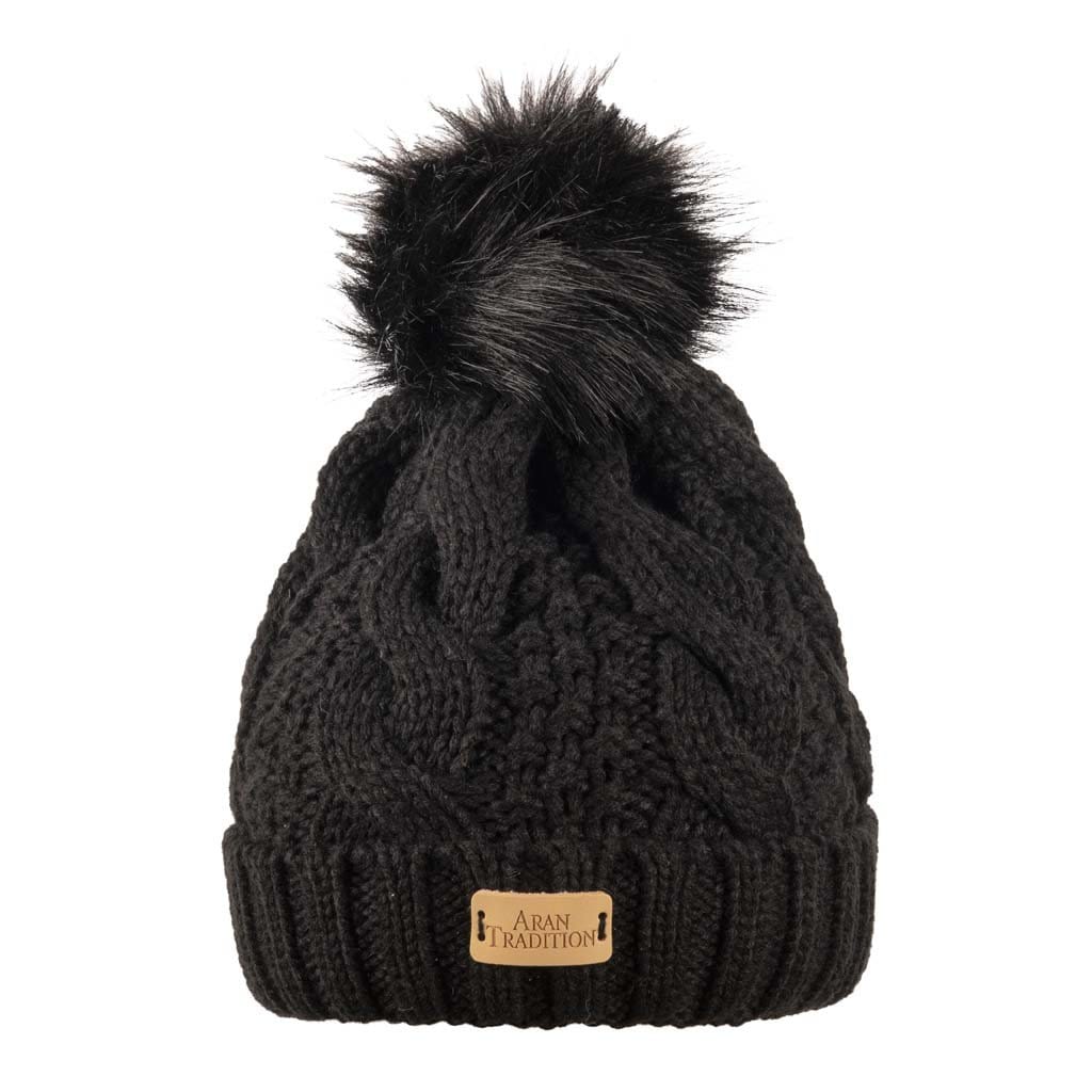 Stay Cozy & Chic with Aran Cable Pom Pom Hat | Traditional Cable Knit