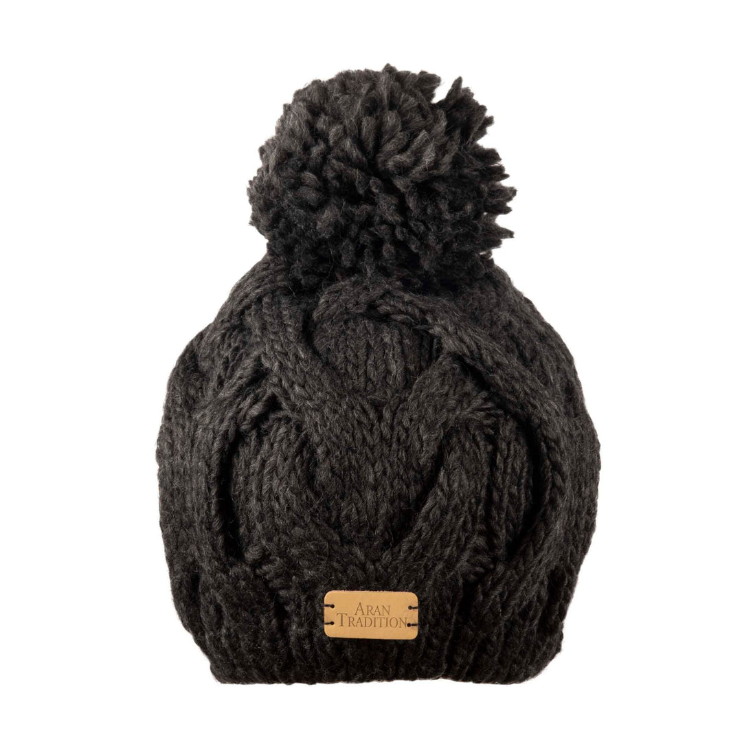 Twist Cable Pom Pom Hat