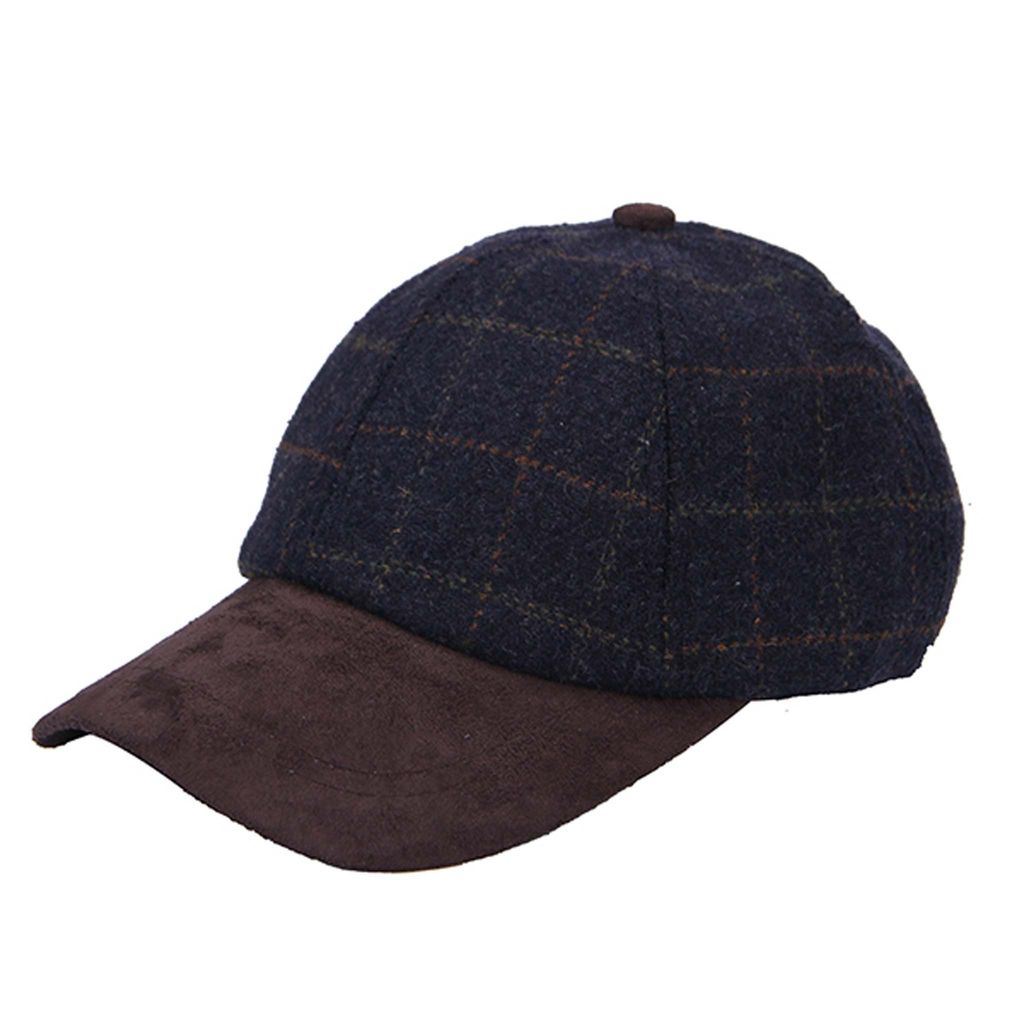 Heritage Traditions Tweed Suede Baseball Cap - Wool Mix Tweed Hat