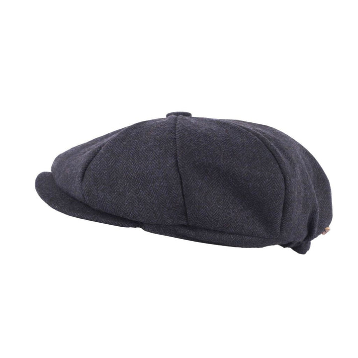 Herringbone Tweed Newsboy Cap