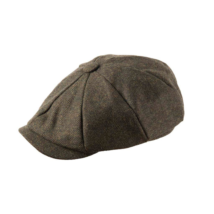 Herringbone Tweed Newsboy Cap