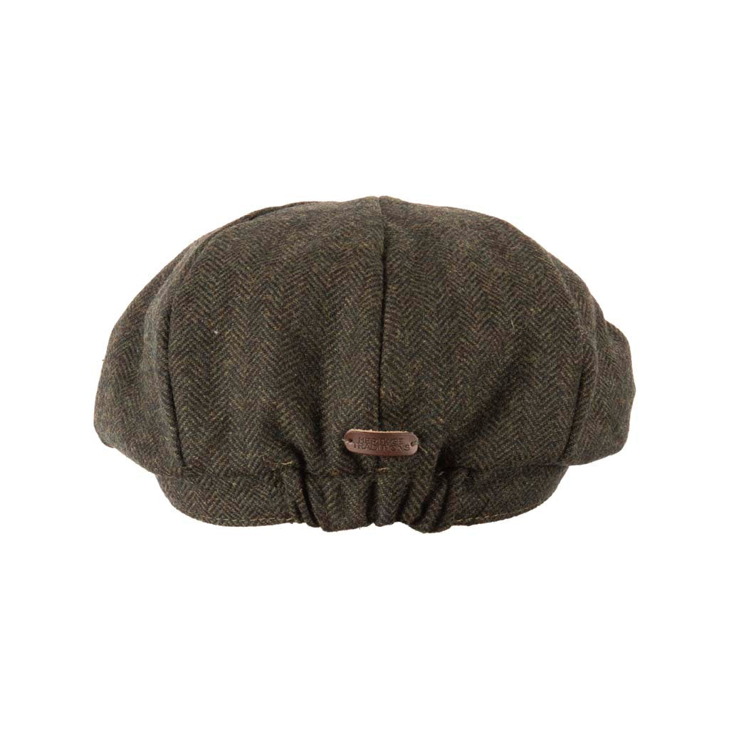 Herringbone Tweed Newsboy Cap