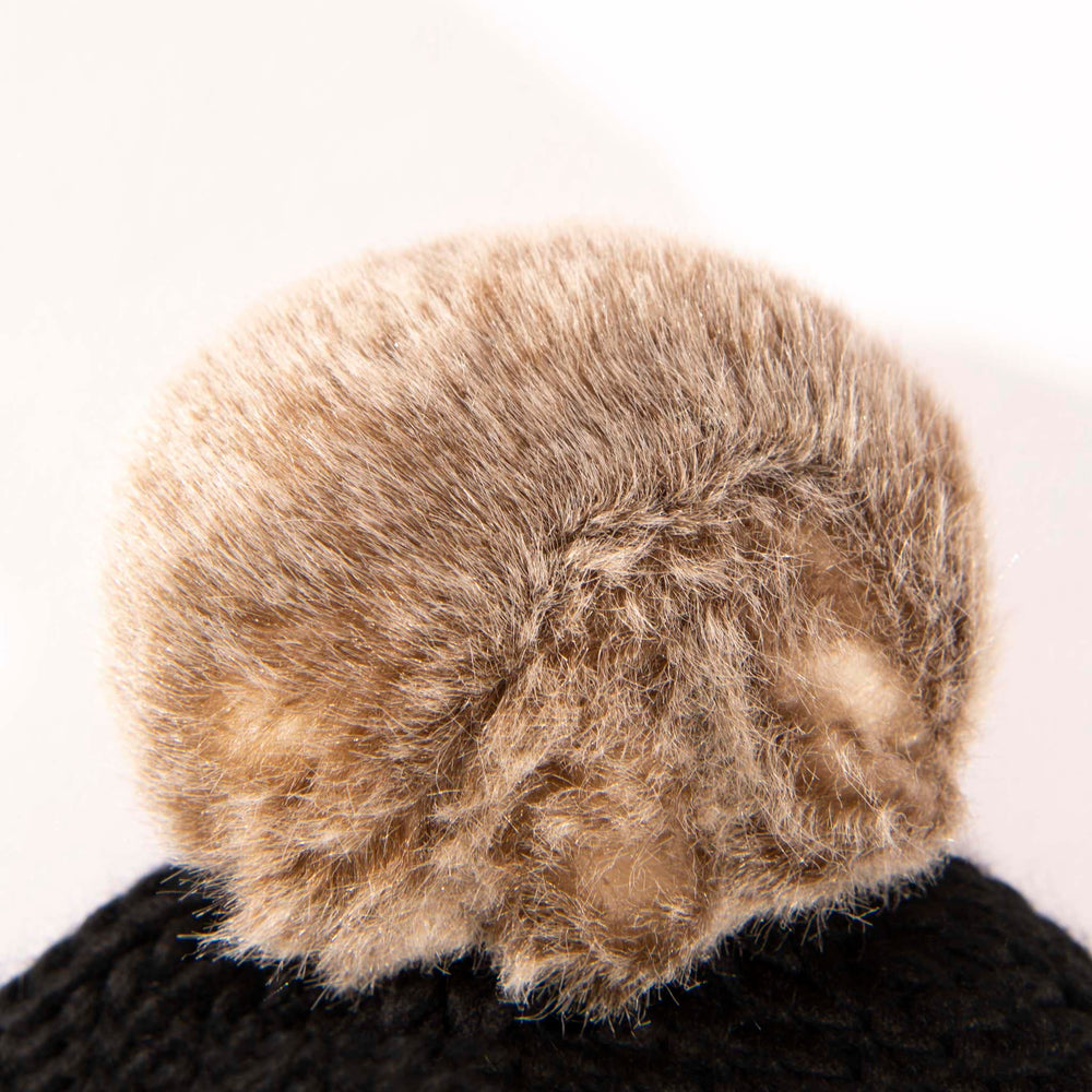 Shop the Stylish Aran Cable Tammy Hat with Faux Fur Trim