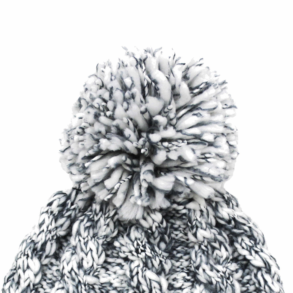 Stay Warm & Stylish with Aran Cable Slub Pom Pom Hat