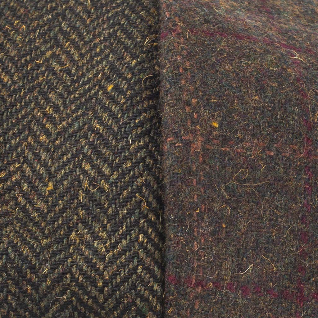 Tweed Patchwork Newsboy Cap