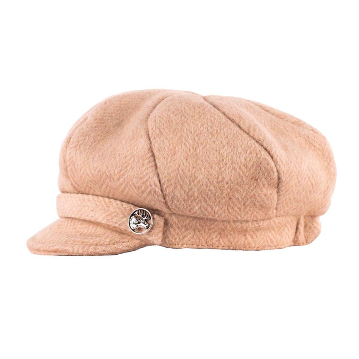 Premium Herringbone Newsboy Cap | Paisley Jacquard Lining