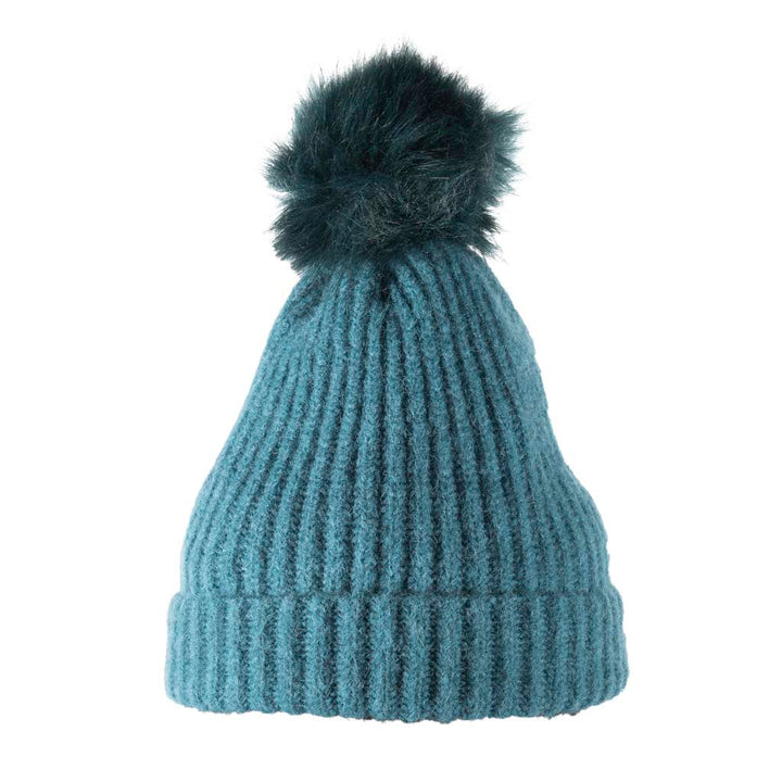 Soft Touch Rib Pom Pom Beanie