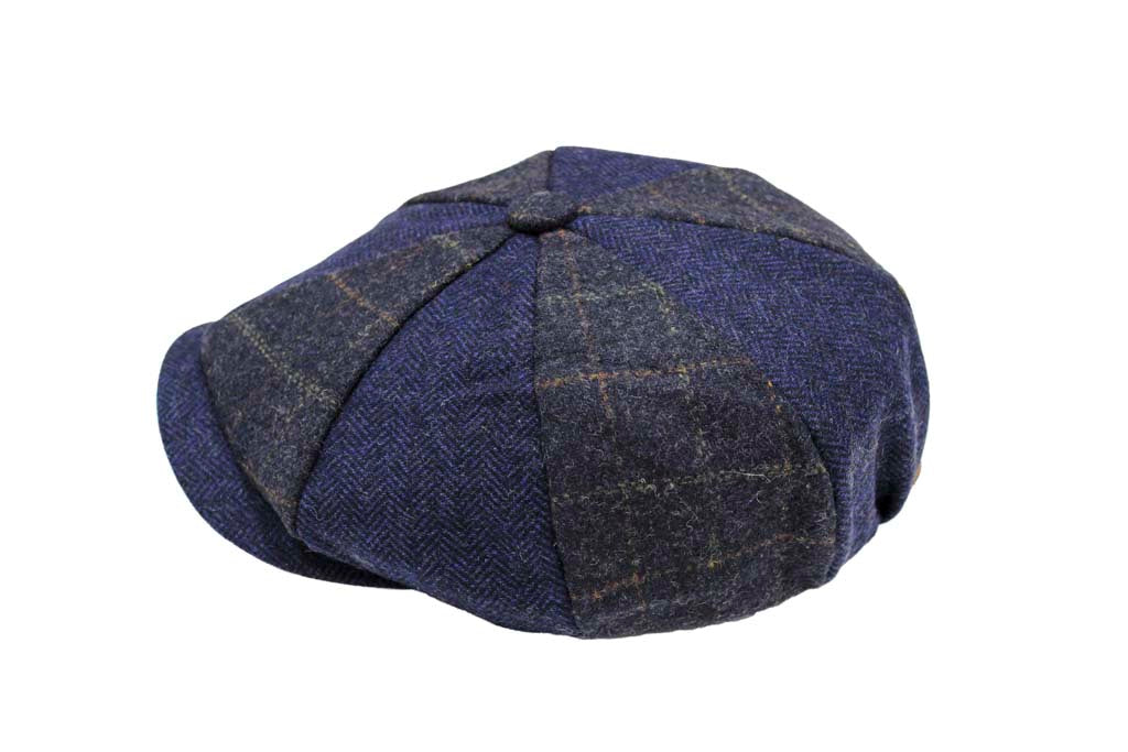 Tweed Patchwork Newsboy Cap