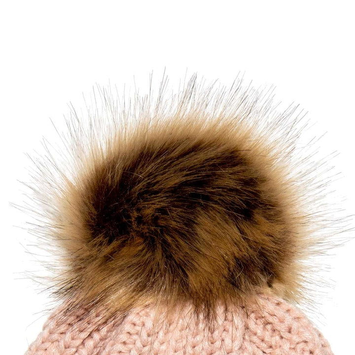 Cable Pom Pom Hat